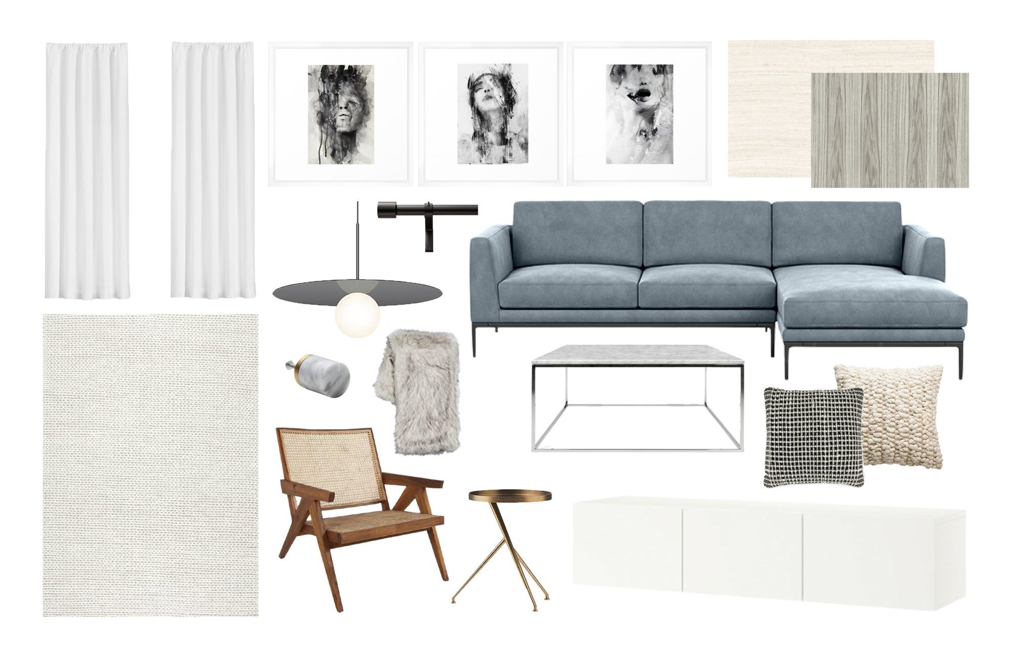 Fresh and Airy Living & Family Room Design Ideas | Room Edit
