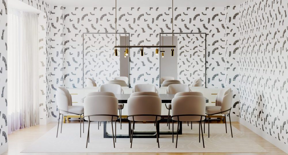 Patterned dining room